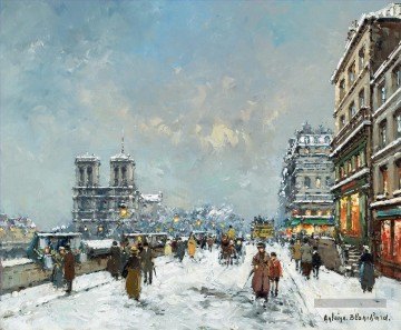  Paris Peintre - antoine blanchard Notre Dame et les Quais Paris